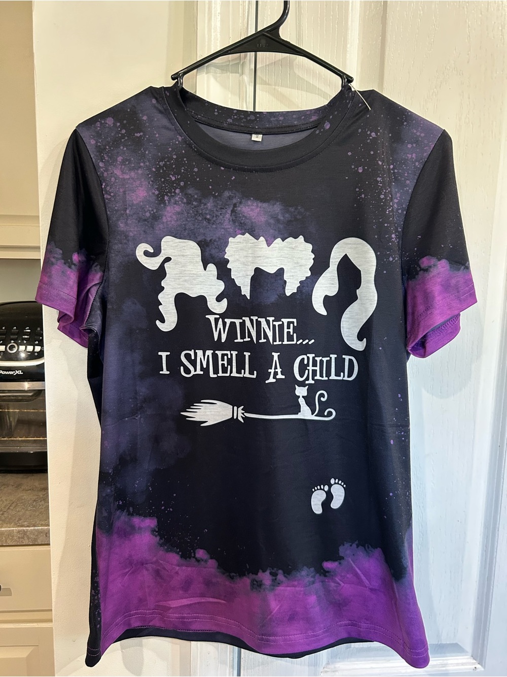 Maternity Winnie I Smell A Child Graphic Tee - Purple Black